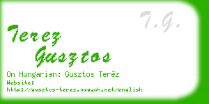 terez gusztos business card